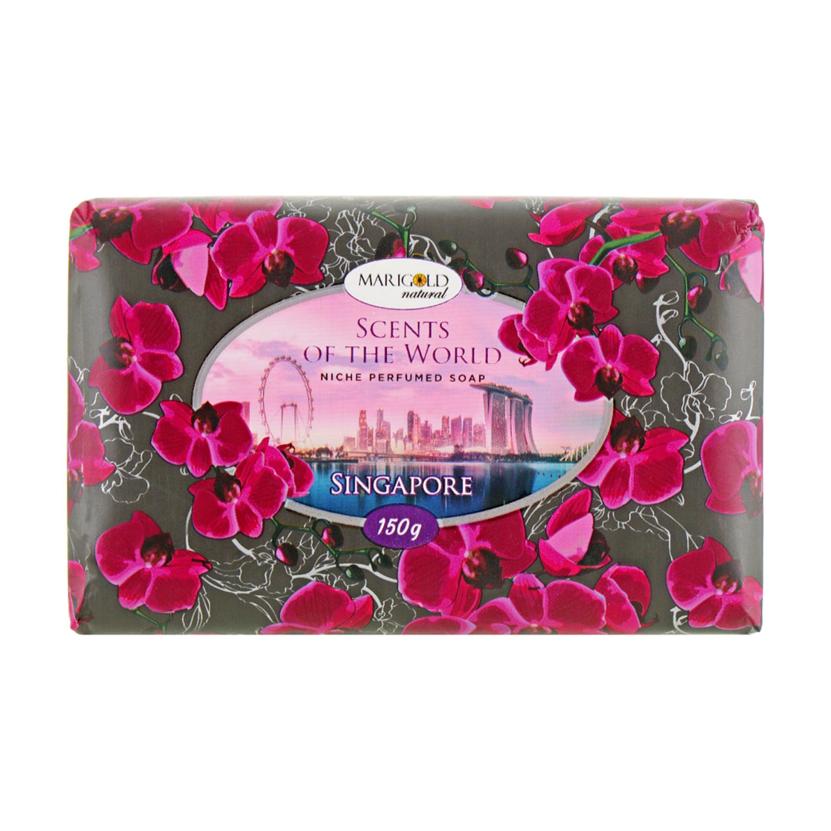 Парфумоване туалетне мило Marigold Natural Scents Of The World Niche Perfumed Soap Сінгапур, 150 г